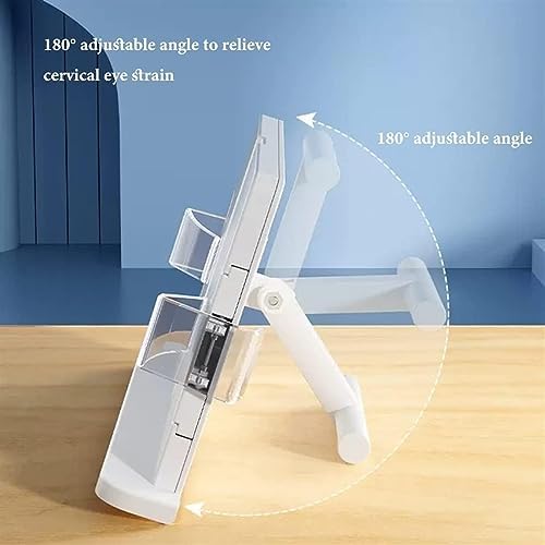 Yuidaaavzz Adjustable Cookbook Stand with Paper Clips