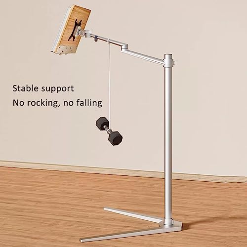Adjustable Book Stand for Reading and Cooking Silver 53x90cm