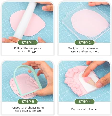KALAIEN 8-Piece Arch Cookie Cutter Set