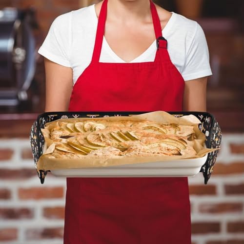Doterii Double Oven Mitts Halloween Skull Design