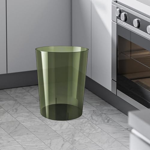 Qianly Clear Wastebasket for Home Kitchen Kids Room