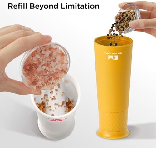 Kitchen Mama Rechargeable Salt Pepper Grinder Set 1