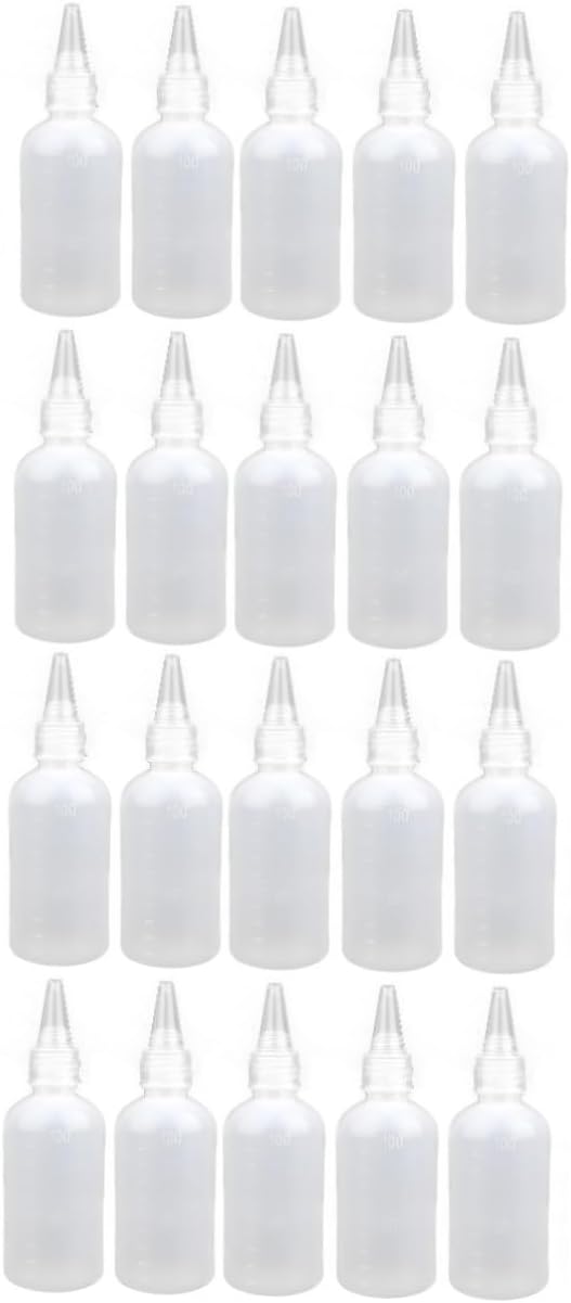 CANIGHT 2 Sets Lightweight 100ml Squeeze Bottles with Leakproof Design and Funnel