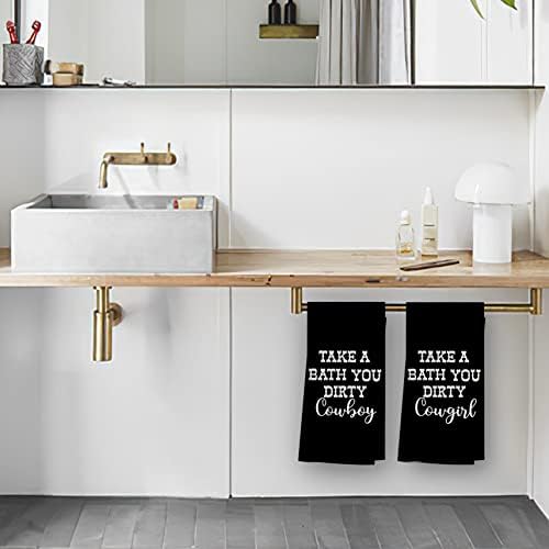 OHSUL Take A Bath You Dirty Cowboy Bath Towel Set of 2