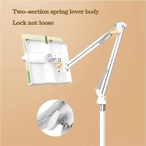 Adjustable Floor Bookstand for Cookbook and Document Holder White