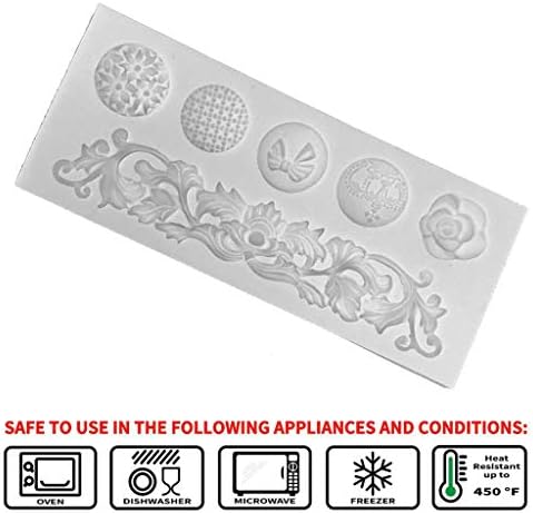 Sugarcraft Embossed Pattern Cookie Silicone Cutter