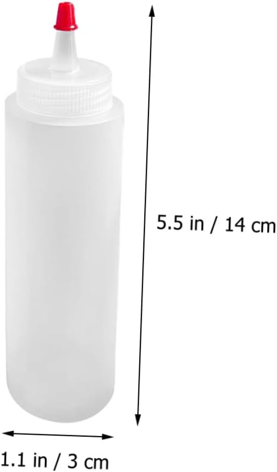 BESTOYARD 15 Piece Condiment Squeeze Bottles 2oz Wide Mouth ABS Plastic