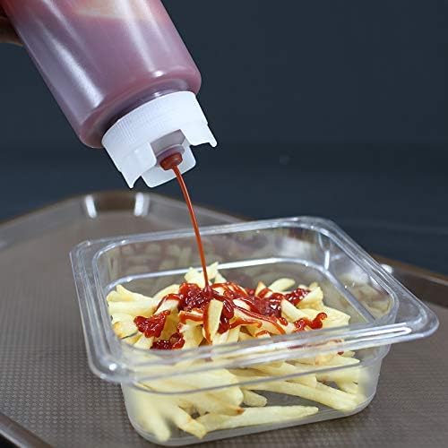 Jiwins 4PCS 12oz Food-Grade Condiment Squeeze Bottles