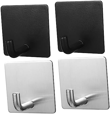 4Pcs Modern Wall Hooks for Towels Coats Hats