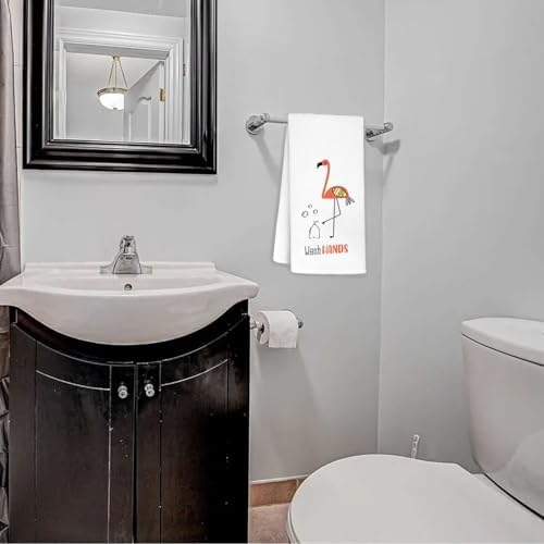 SQQCMM Flamingo Towels for Kids Bathroom 24x16 Inch