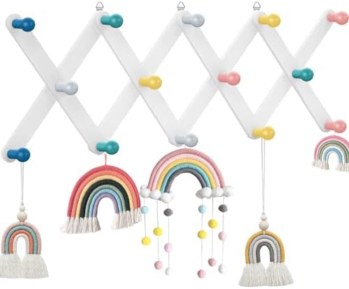 Suzile Expandable Wooden Coat Rack for Kids 1