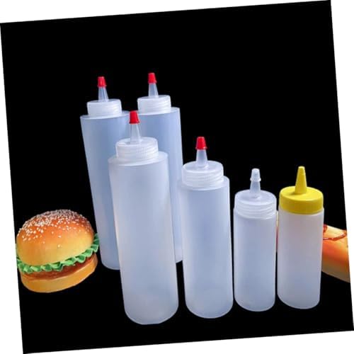 PRETYZOOM 2oz Mini Condiment Squeeze Bottles Set for Kitchen