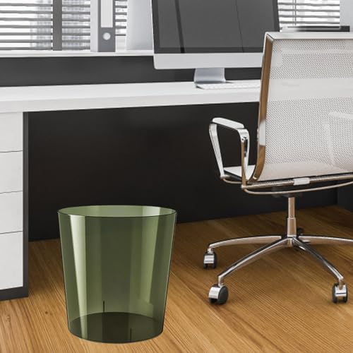 Qianly Clear Wastebasket for Home Kitchen Office