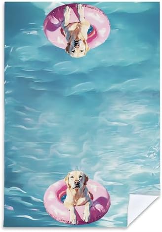 Labrador Retriever Pattern Flannel Hand Towels 16x24 Inch