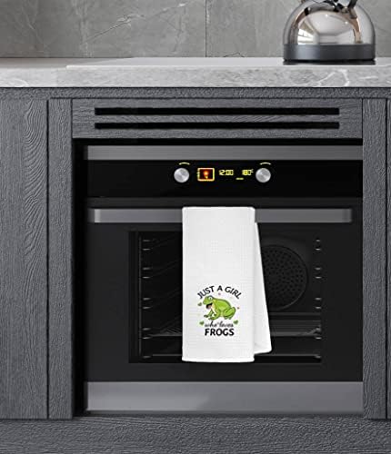Cute Green Frog Kitchen Towels 24x16 for Home Kitchen Use
