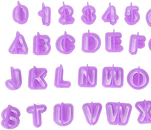 Alvinlite 40-Pcs Fondant Letter Number Cutter Set