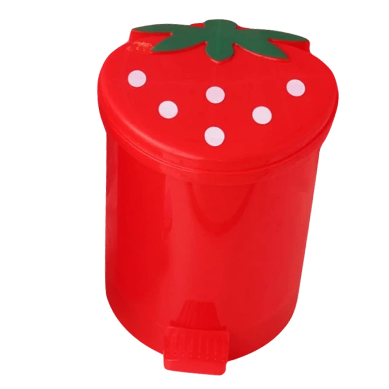 HOOTNEE Cute Strawberry Trash Can with Lid for Desktop and Bedroom 1