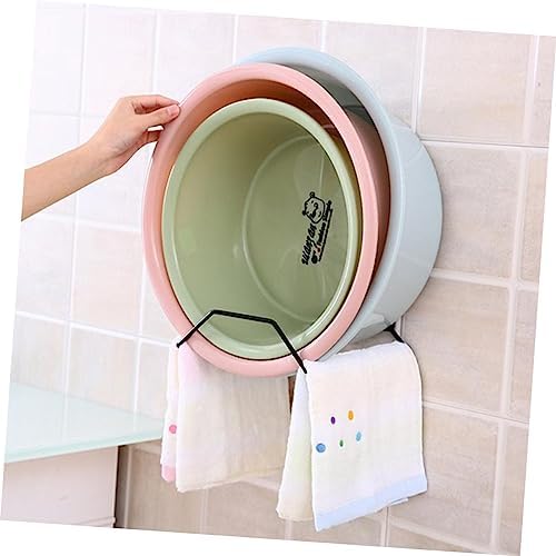 Outanaya Bathtub Hooks Organizer Strong Towel Holder Elegant Black Design