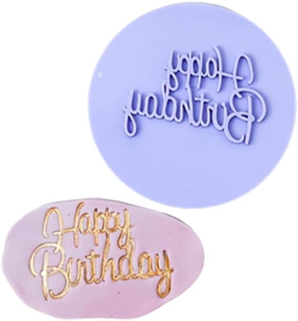 Birthday Cake Letter Embossed Cutter Mold for Fondant Decorations