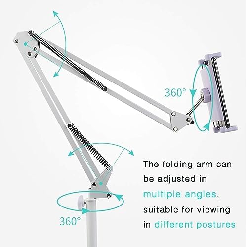 Adjustable 360 Rotation Tablet Floor Stand for Phone Laptop and Book