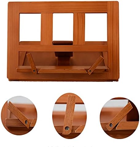 Yuidaaavzz Adjustable Foldable Cookbook Stand for Tablets Phones Laptops