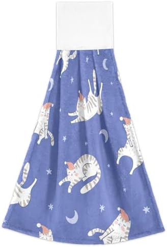 OTVEE Sleeping Cats Pattern Dish Towels 2 Pieces
