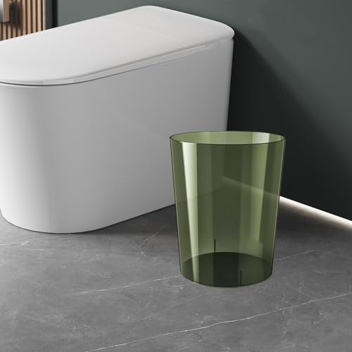 Qianly Clear Wastebasket with Large Capacity and Sleek Design