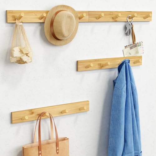 Forbena Wall Mount Coat Rack Set of 4 16 Hooks