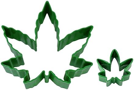 R M International Hemp Leaves Cookie Cutter Set Green