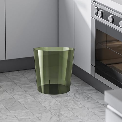 DimyFew Clear Round Waste Paper Bin Green