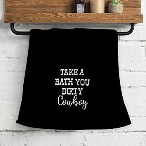 OHSUL Take A Bath You Dirty Cowboy Bath Towel Set of 2