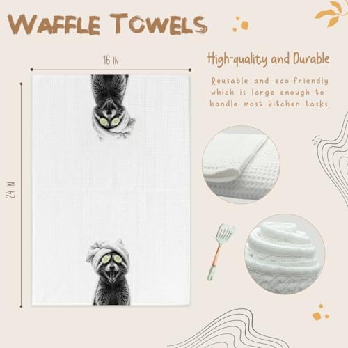 1 PCS Raccoon Hand Towel 16x235 Soft Microfiber
