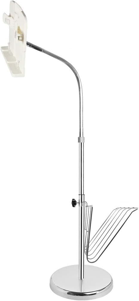 Yuidaaavzz Hands Free Book Stand with 360 Rotating Angle - Silver