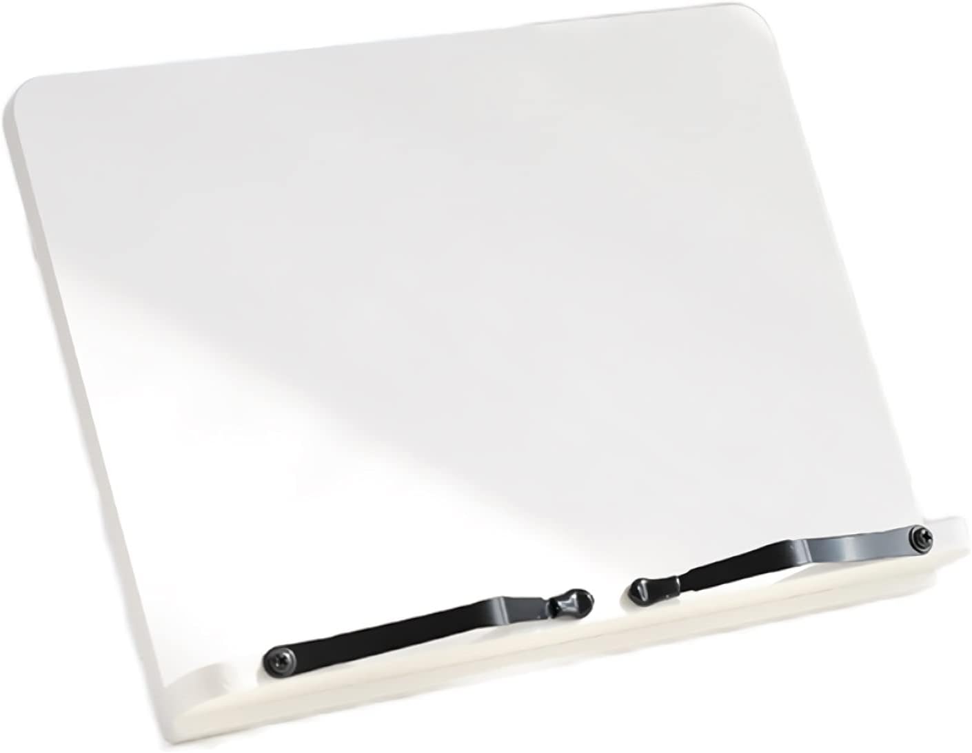 Adjustable White Cookbook Stand Holder with 5 Angles and Height