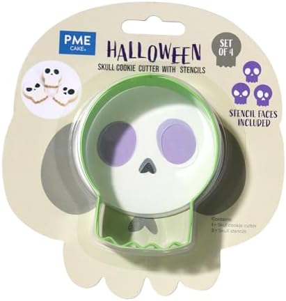 PME Halloween Skull Cookie Cutter Stencils 1