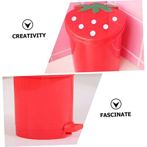 BUGUUYO Cute Strawberry Shaped Trash Can for Kids and Office