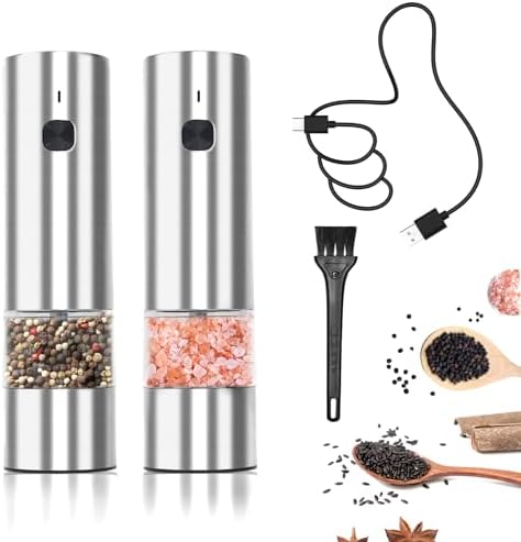 JINGASA Mini Electric Salt Pepper Grinder Set 1
