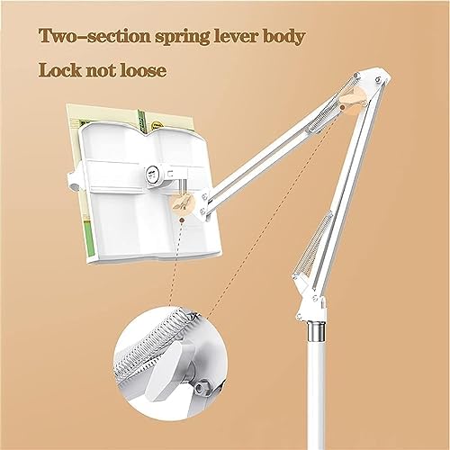 Adjustable Floor Book Stand with Swivel Gooseneck