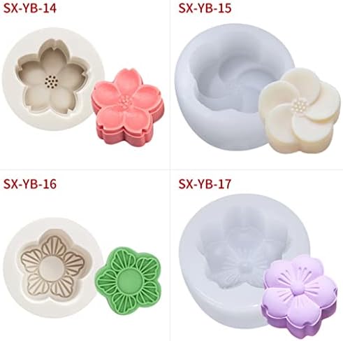 Junhcone Mooncake Moulds 8 Styles Silicone Baking Tools
