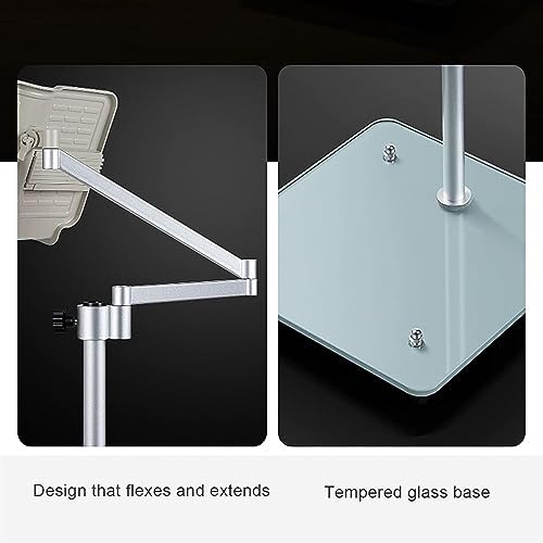 Yuidaaavzz Adjustable Floor Book Stand with Wheels