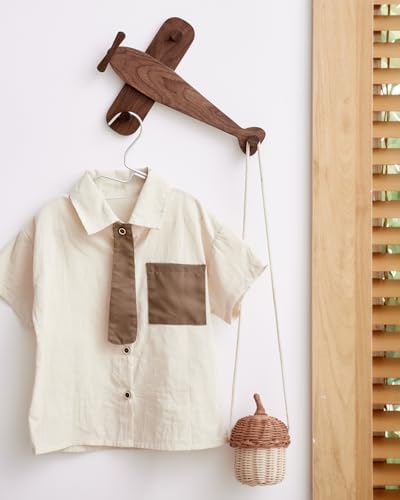 Vinoil Kids Coat Rack Wall Mount Airplane Shape