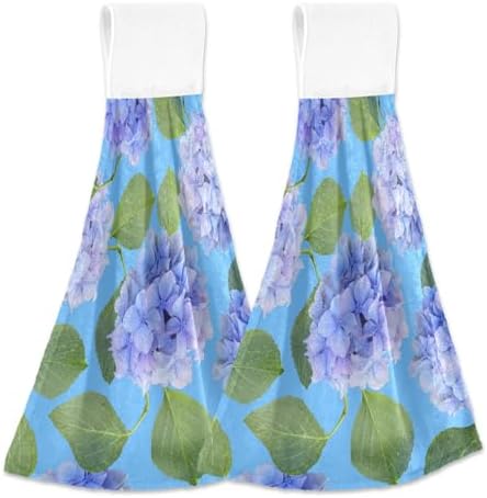 OTVEE Blue Hydrangea Kitchen Towels 2 Pieces