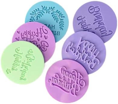 Aggert Silicone Birthday Pattern Cake Stencil 2Pcs