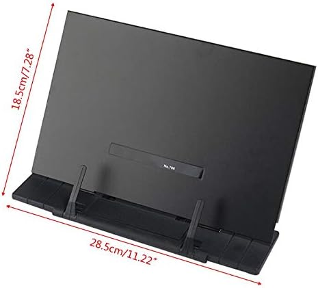Book Stand Frame Desk Holder with Adjustable Grooves and Tablet Support