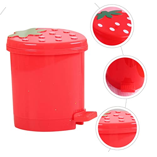 BUGUUYO Cute Strawberry Shaped Trash Can for Kids and Office