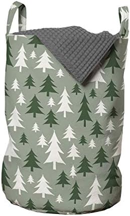 Ambesonne Christmas Laundry Bag Reseda Green