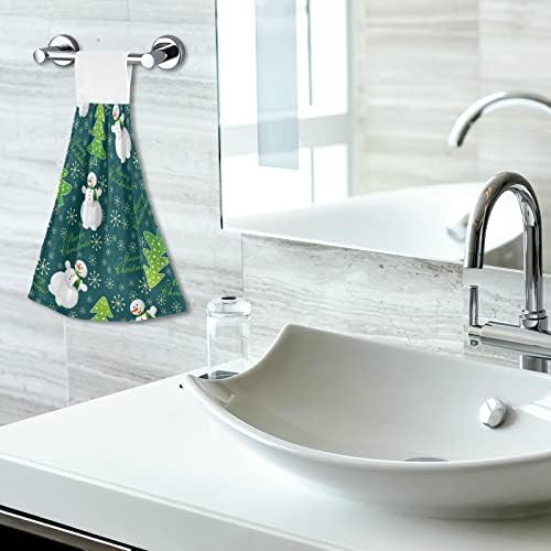 Vnurnrn Christmas Tree Snowman Dish Towels Set 2 Pcs