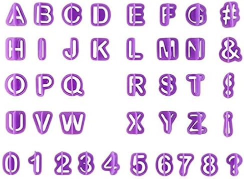 Aggert 40Pcs Silicone Alphabet Cake Molds Set