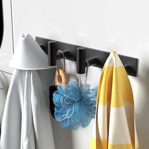 VAEHOLD 2PACK Black Hat and Coat Wall Mount Rack