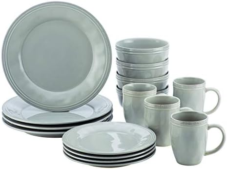 Rachael Ray Cucina Dinnerware Set Sea Salt Grey